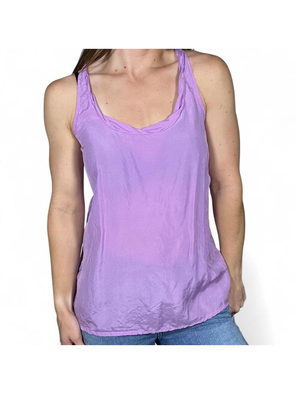 J.Crew Purple Satin Tank Top